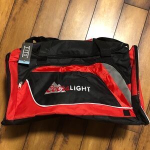 Coors Light Red and Black Duffel Bag